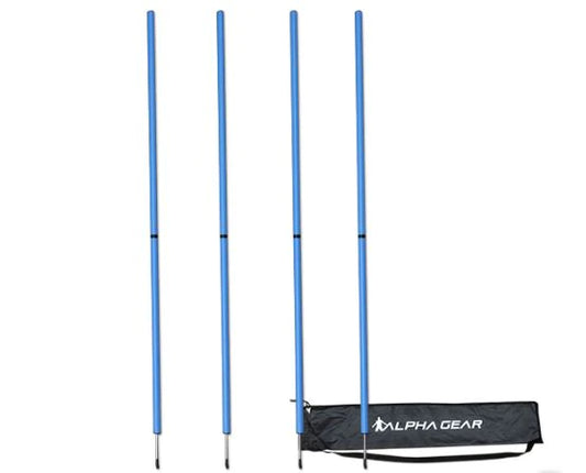 Agility Pole Set (2-Piece with Spiked Base) - Alpha