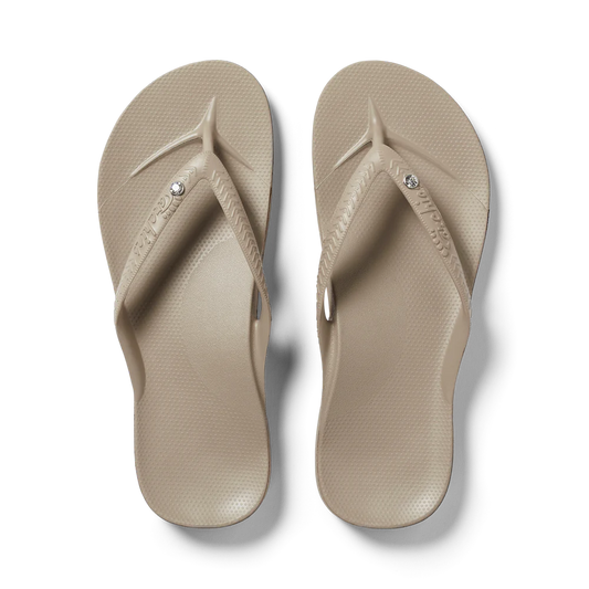Archies Original Classic Jandals - With Crystal - Taupe
