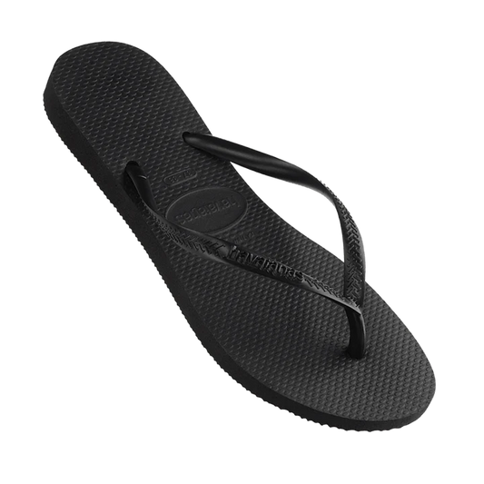 Havaianas Slim Basic Flip Flops - Ladies Black