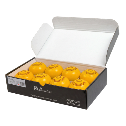 Henselite Indoor Carpet Bowls - 3 7/8 Half Set (8) - Yellow - PRE-ORDER