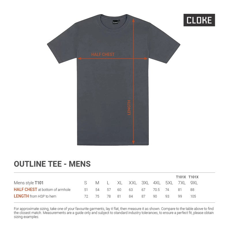 Hibiscus Coast Pickleball Outline Lifestyle T-Shirt - Mens - Grey Marle with Small Coloured Logo