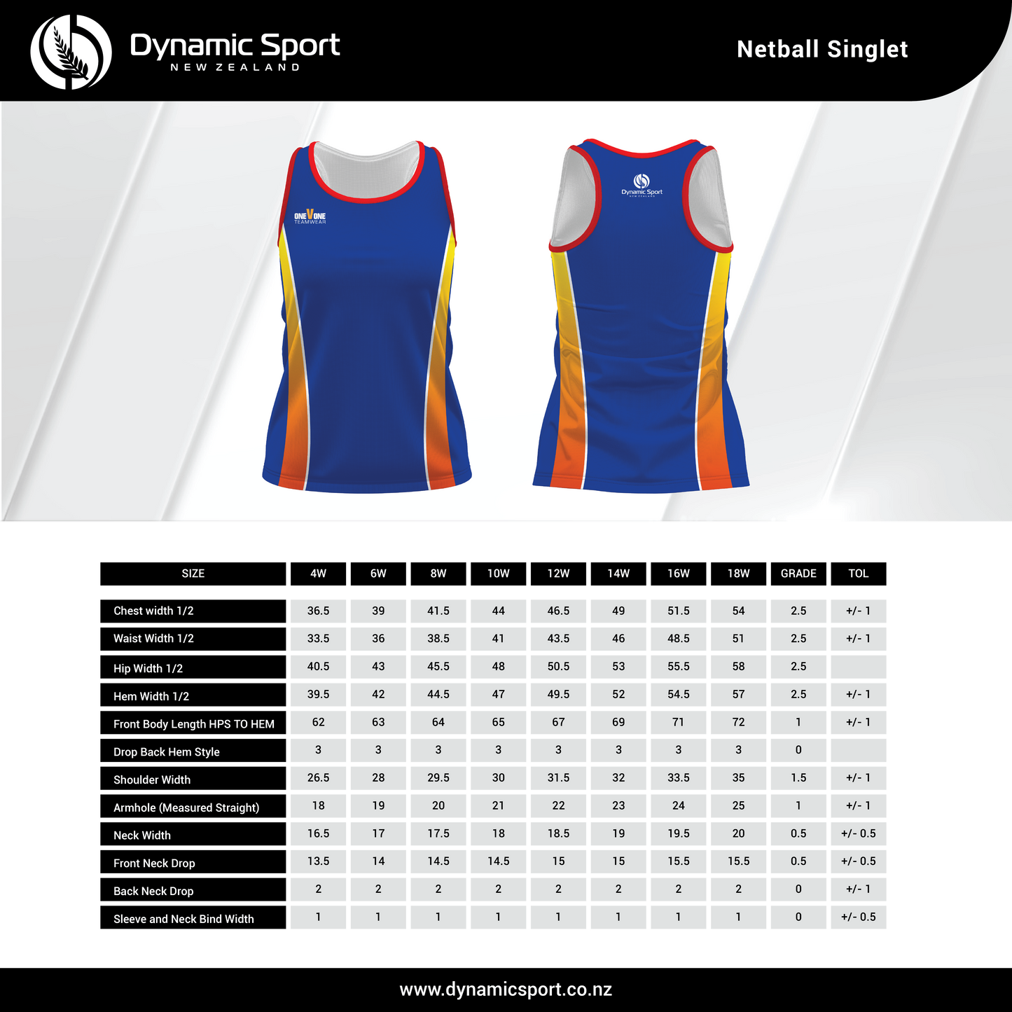 OneVOne Netball Top/Singlet - Deep