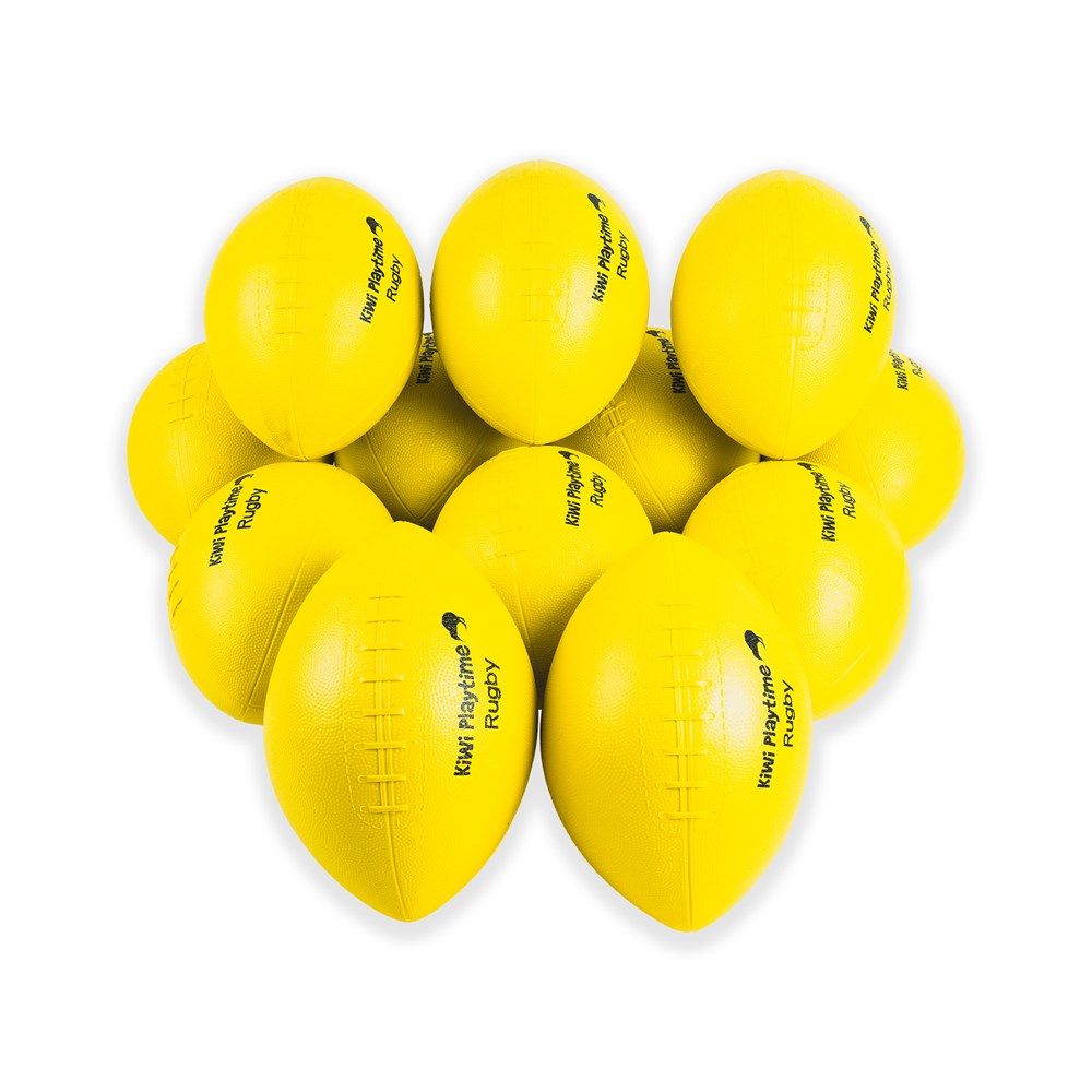 Rugby Training Pack – Budget (12 Balls + Carry Bag) – Silver Fern