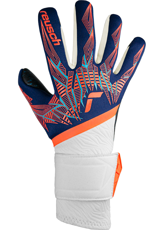 Reusch Pure Contact Fushion Goalkeeping Glove - Blue/Orange/Black