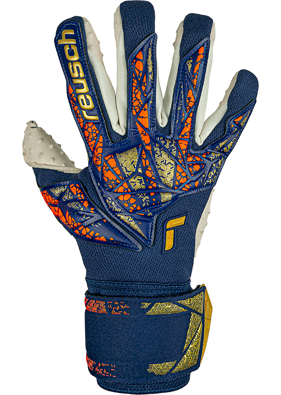 Reusch Attrakt Speedbump Goalkeeping Glove - Blue Gold