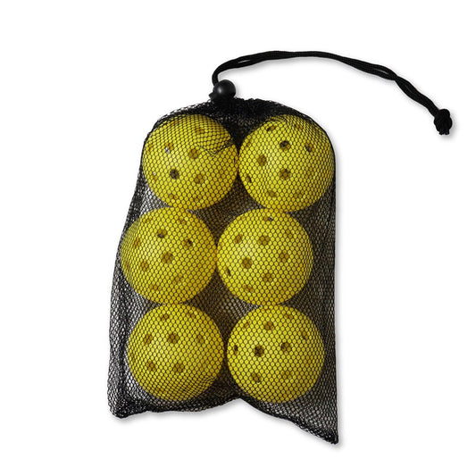 Baseline Pickleballs - Outdoor Balls 6 Pack - Yellow