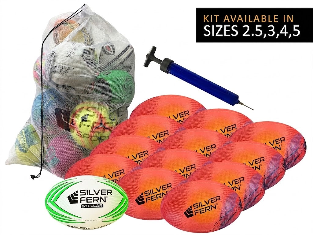 Silver Fern Rugby Ball Kit - 13 Ball