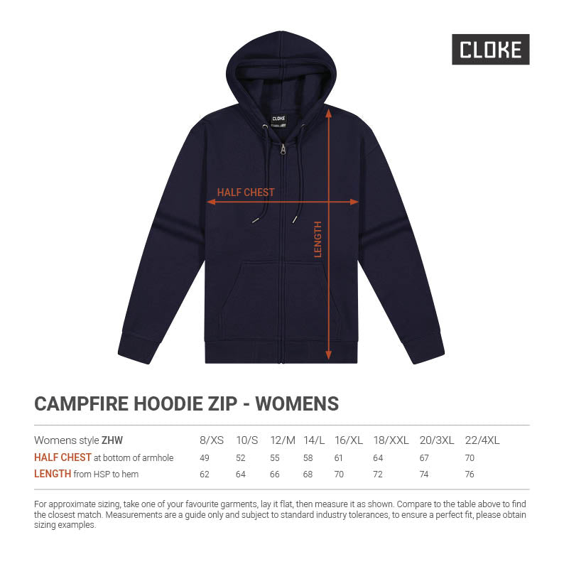 Cloke Campfire Zip Bowls Hoodie V2 - Womens