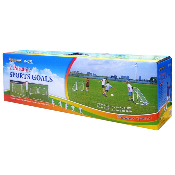 Outdoor Play Adjustable Soccer Goal - 2 Goals in 1!