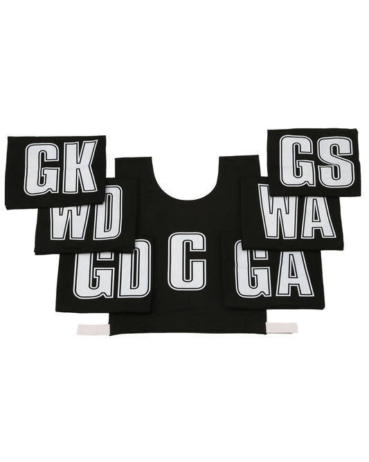 SGS Netball Bib Set - Black/White Senior