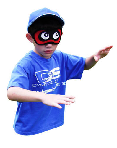 Panda Eyes Blindfold Set Action