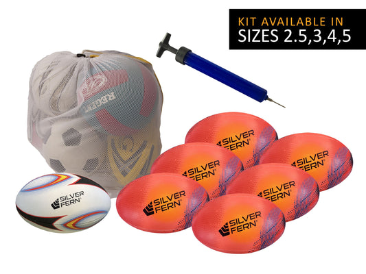 Silver Fern Rugby Ball Kit - 7 Ball