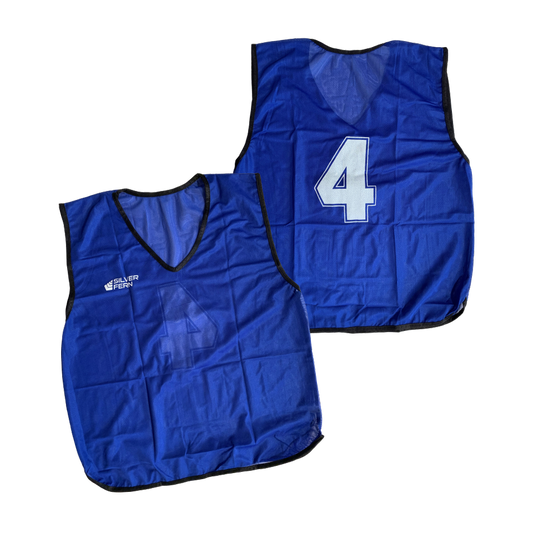 Silver Fern Numbered Singlets - 2-11 **Large Blue, XLarge Yellow**