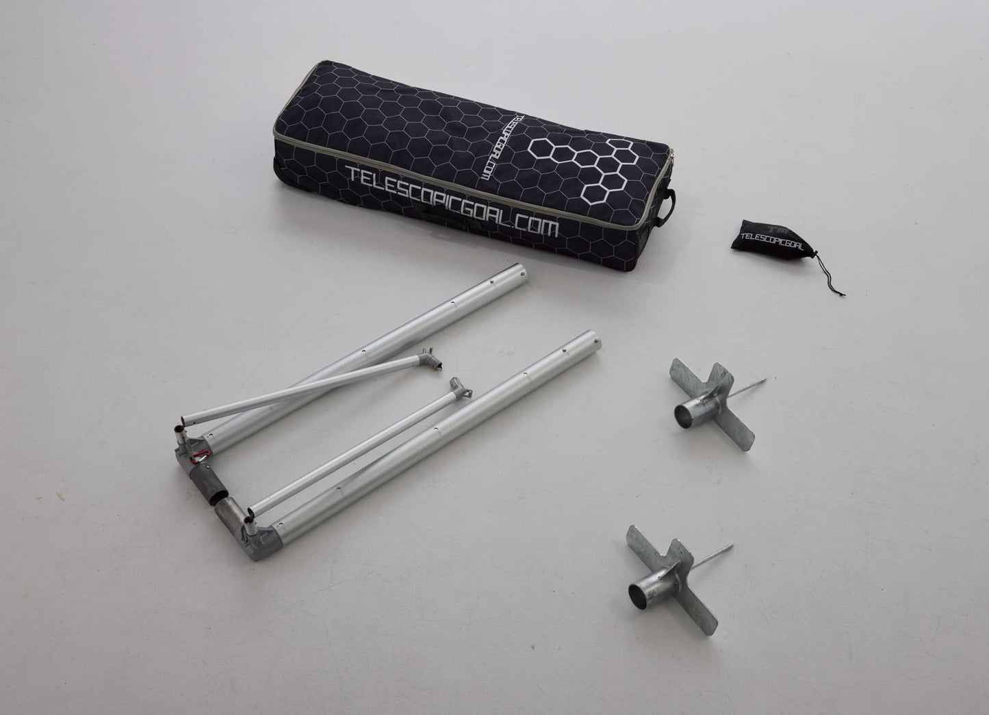 TELESCOPIC GOAL - T1 - SOFT GROUND FABRIC CROSS BAR SOCCER GOAL