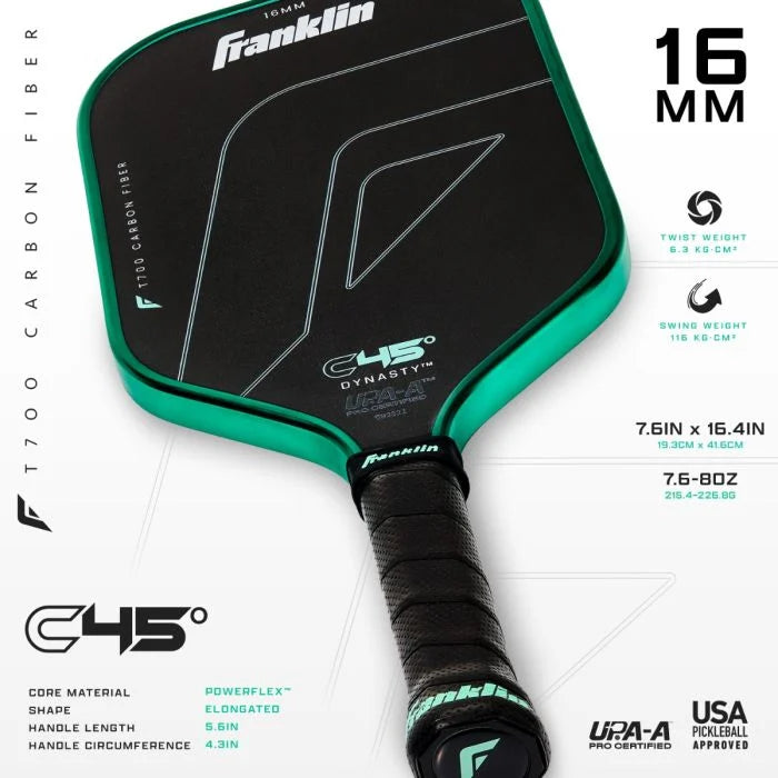 Franklin C45° Carbon Dynasty Pickleball Paddle
