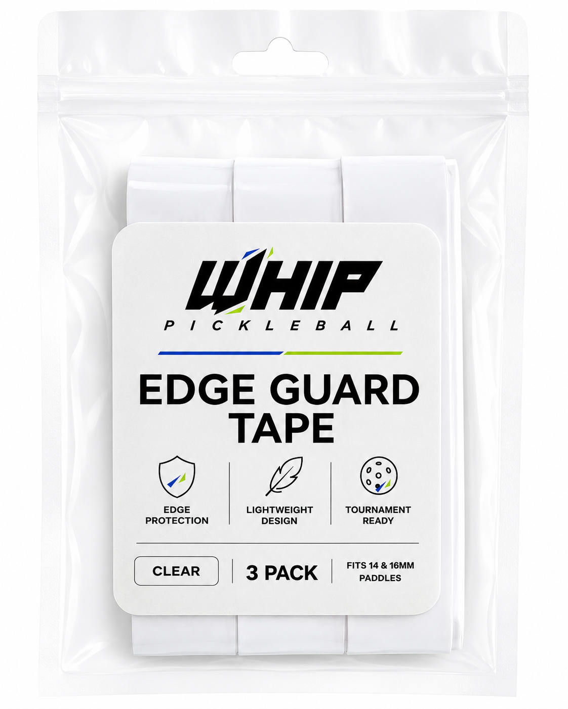 WHIP Edge Guard Tape - Clear, 3 Pack