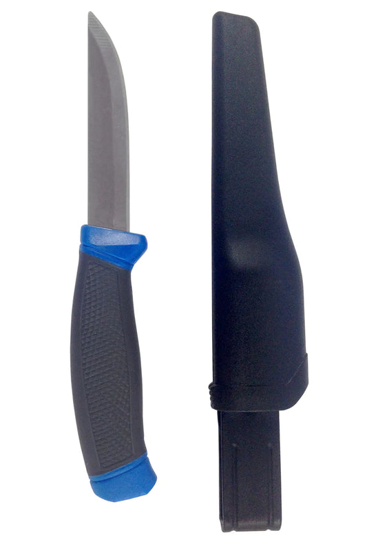 Blue Bait Knife in Black Sheath