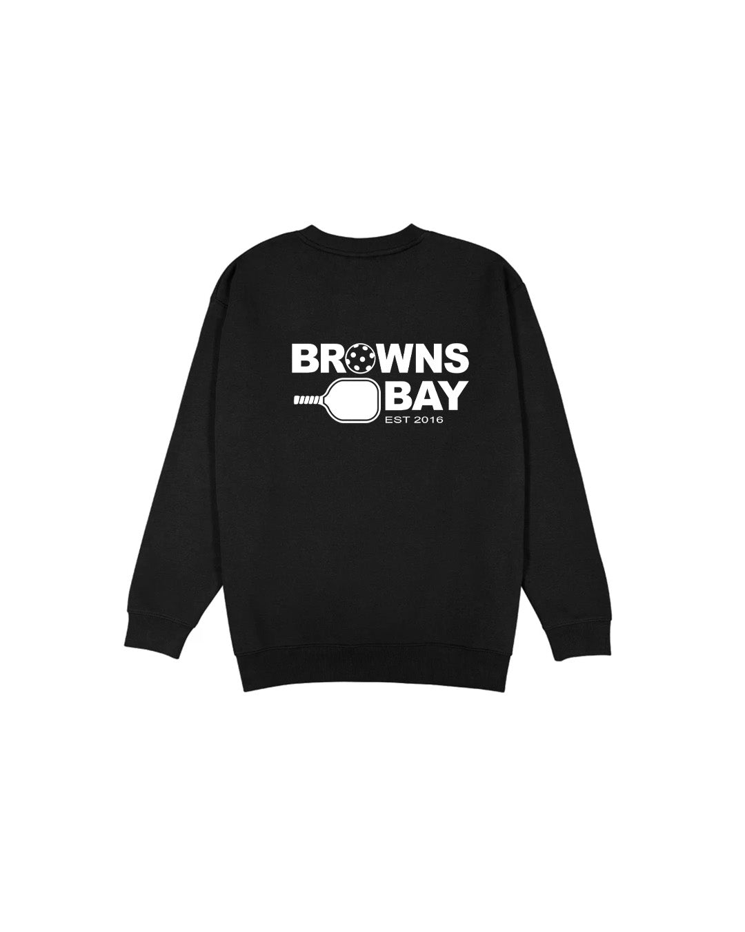 Browns Bay Pickleball Crew Neck Sweat - Black - Mens