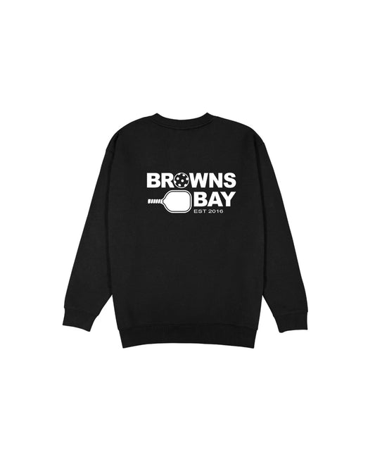 Browns Bay Pickleball Crew Neck Sweat - Black - Mens