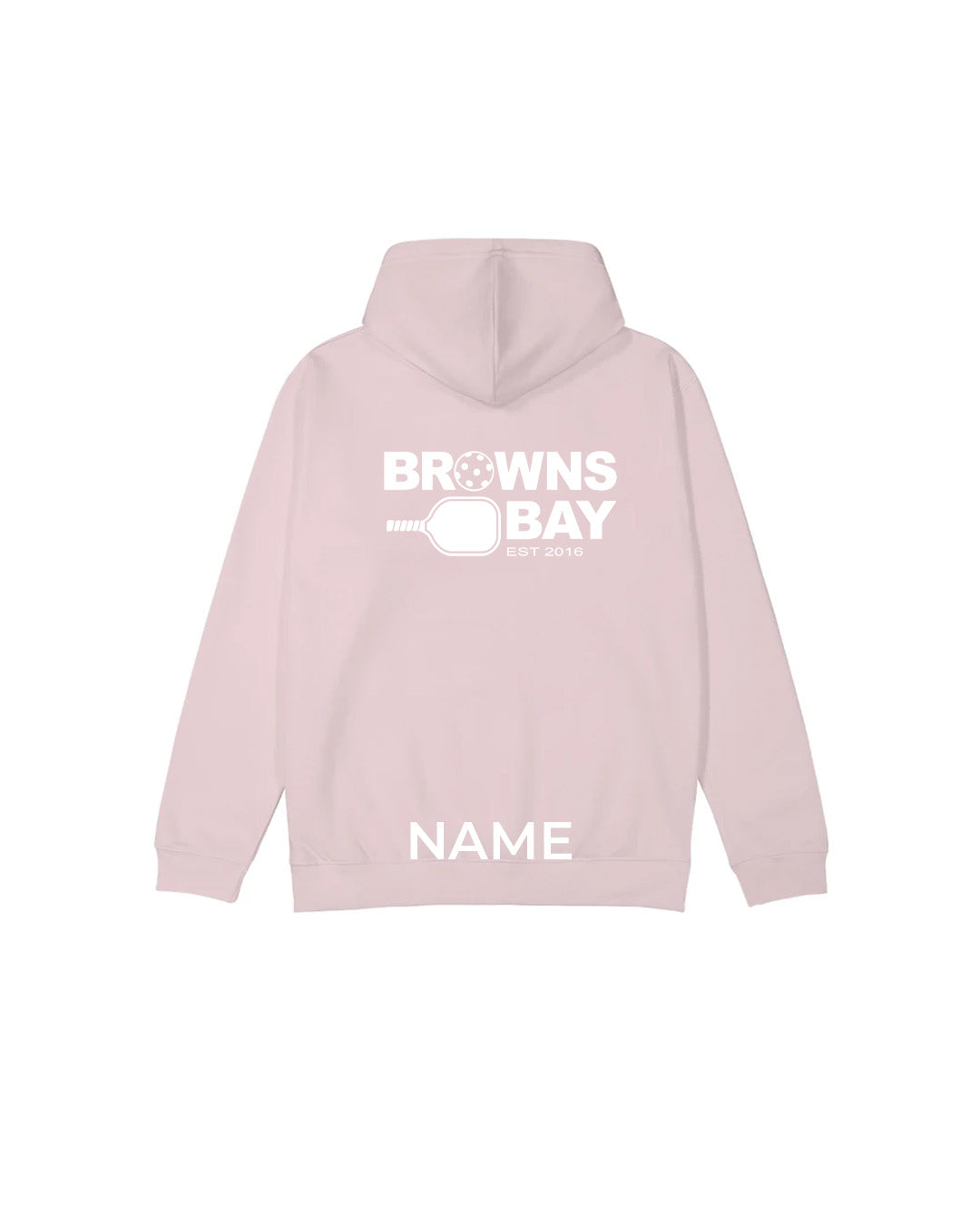 Browns Bay Pickleball Origin Hoodie - Pink - Ladies - WITH NAME