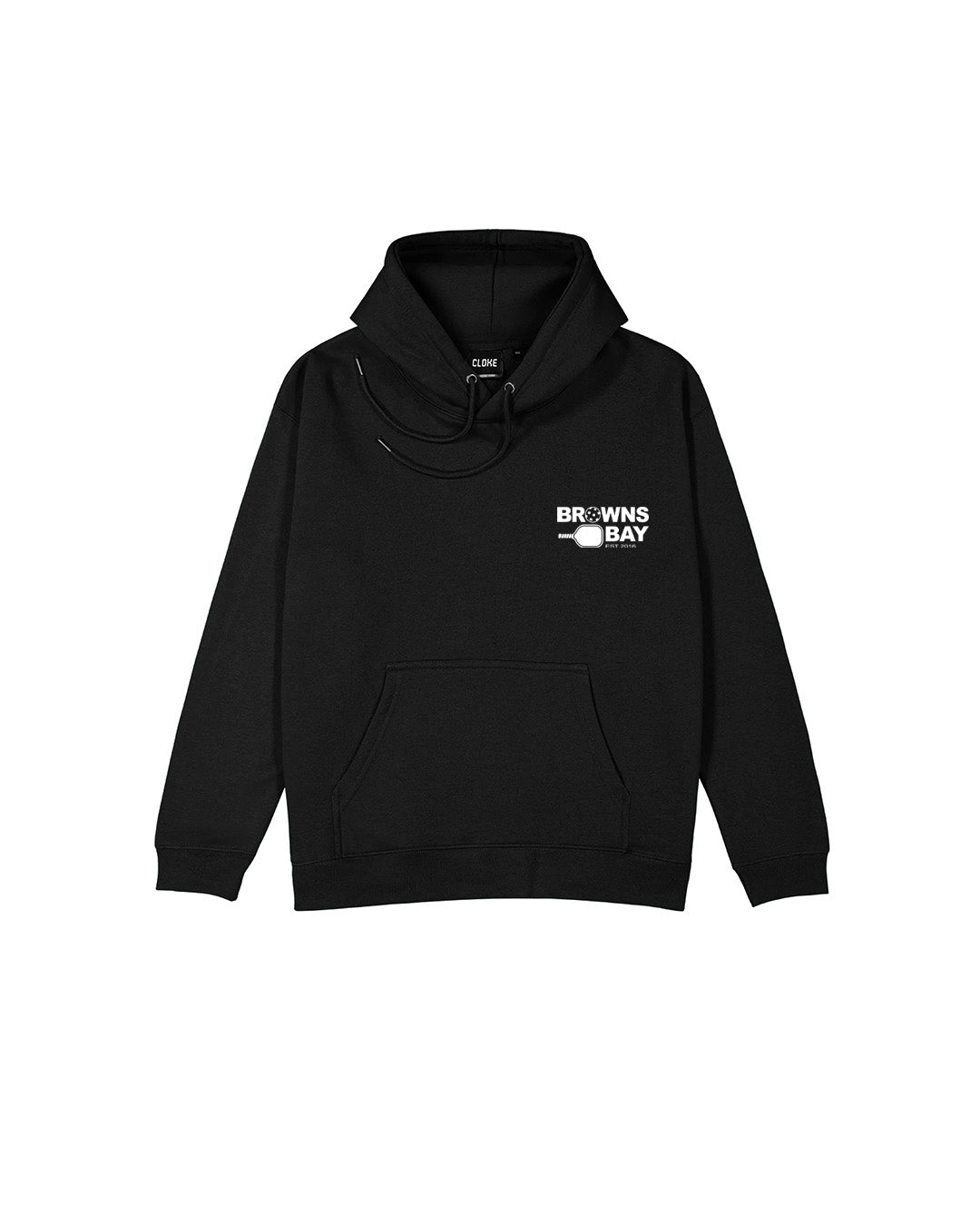 Browns Bay Pickleball Origin Hoodie - Black - Ladies - WITH NAME