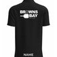 Browns Bay Pickleball Breezeway Polo Shirt - Black - Mens - WITH NAME