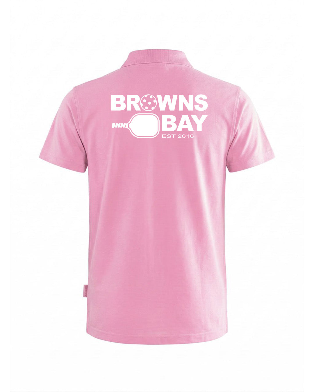 Browns Bay Pickleball Breezeway Polo Shirt - Pink - Ladies