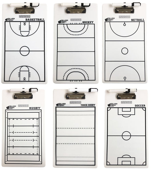 Silver Fern Coaching Clipboard - 6 Sports Available