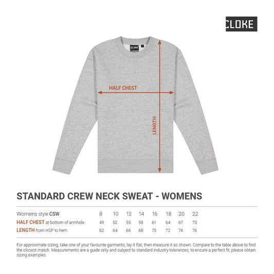 Cloke Standard Crew Neck Sweatshirt - Womens