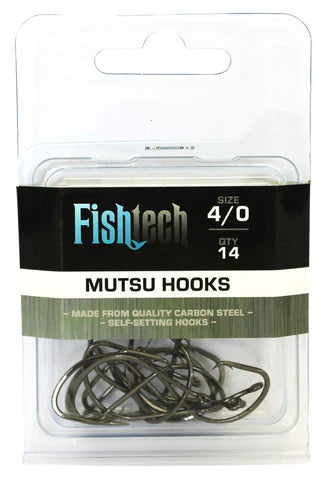 Fishtech Mutsu Hooks - 4/0 14 Pack