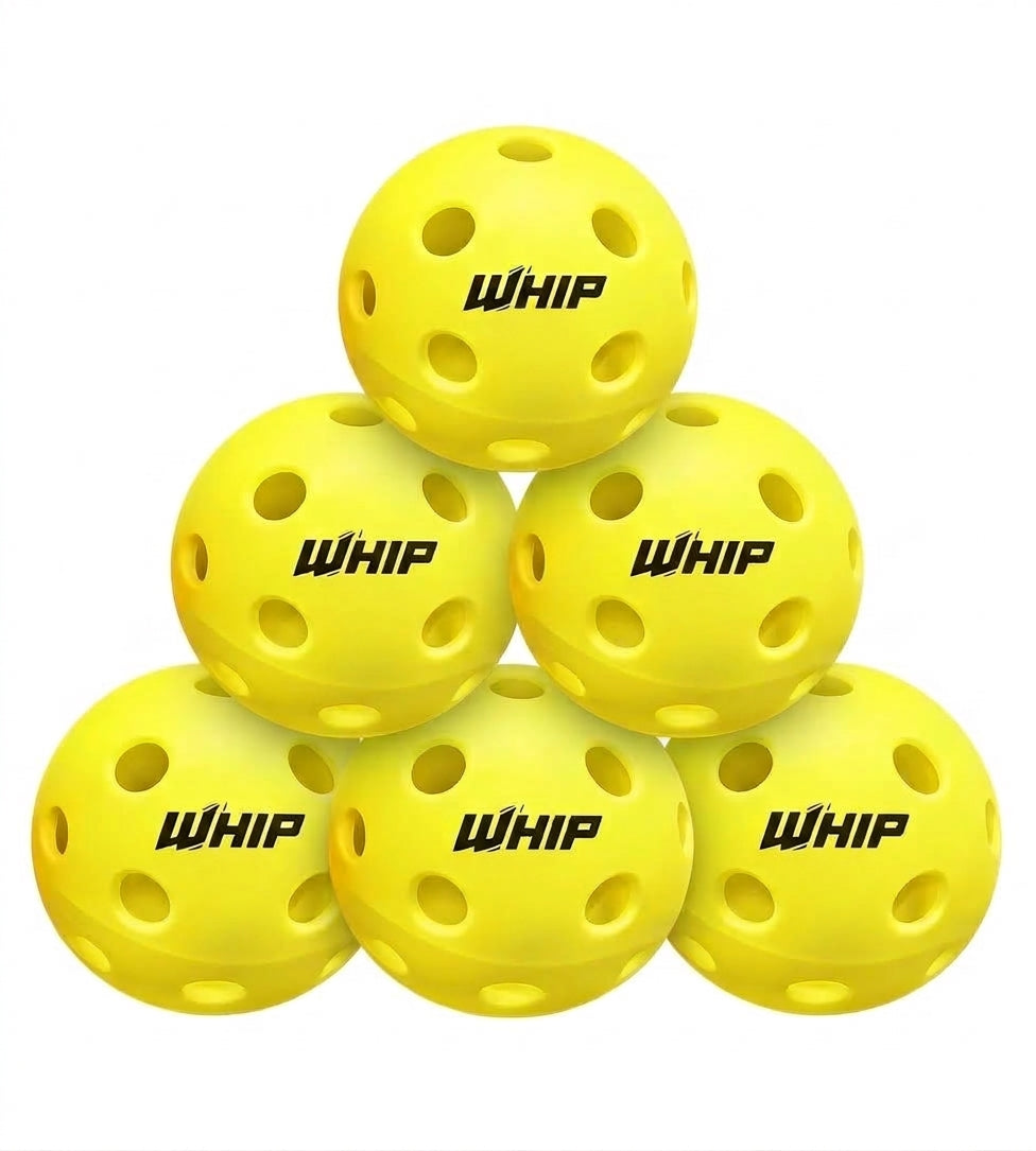 WHIP Indoor Pickleballs - 6 Pack - Yellow