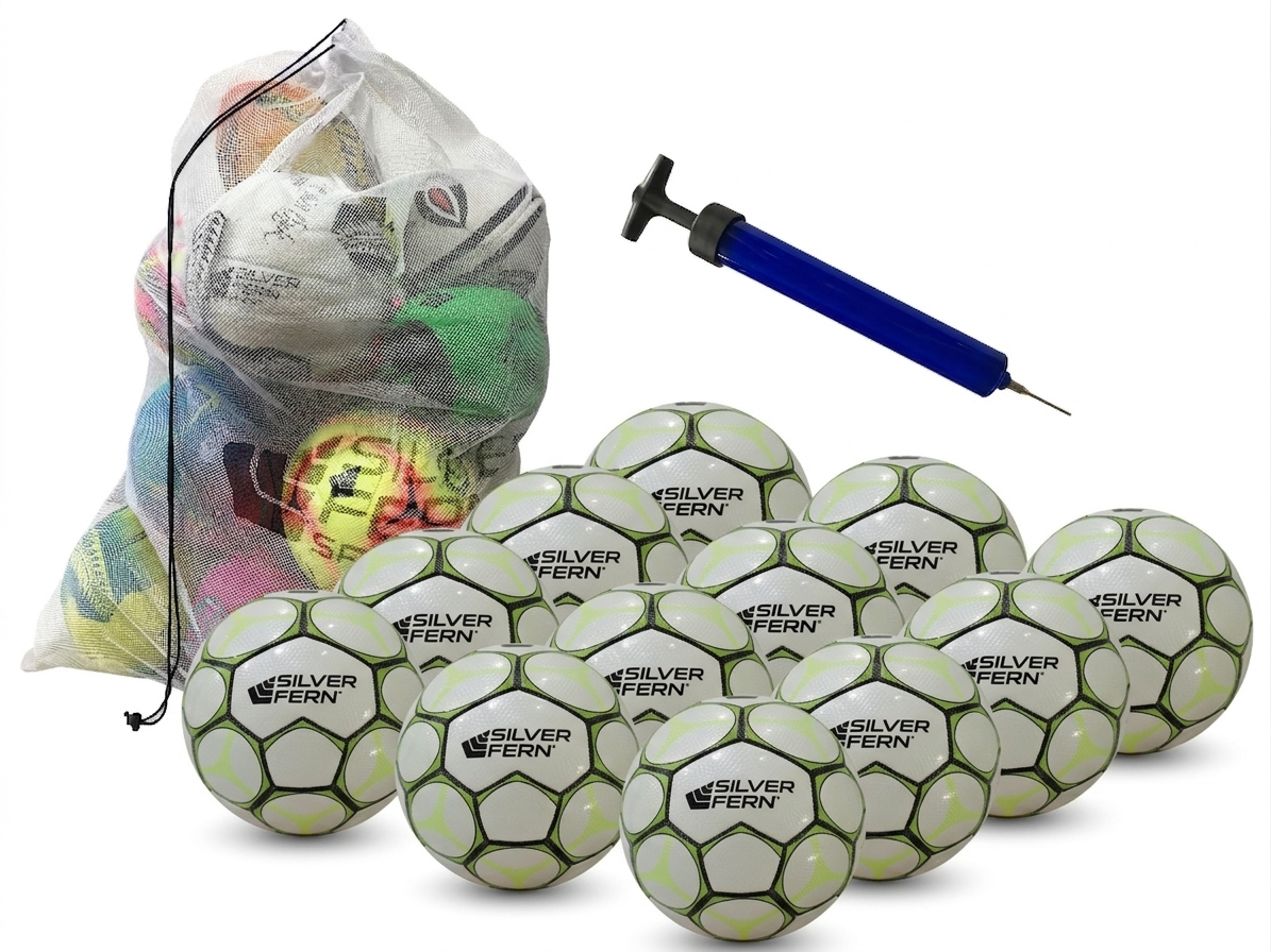 SILVER FERN AERO MATCH V2 SOCCER BALL KIT, SZ5 - 12 BALL