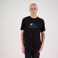 Hibiscus Coast Pickleball Outline Lifestyle T-Shirt - Mens - Black with Large Coloured Logo