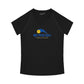 Hibiscus Coast Pickleball XT Performance Playing Shirt - Ladies - Black - With Large Coloured Logo