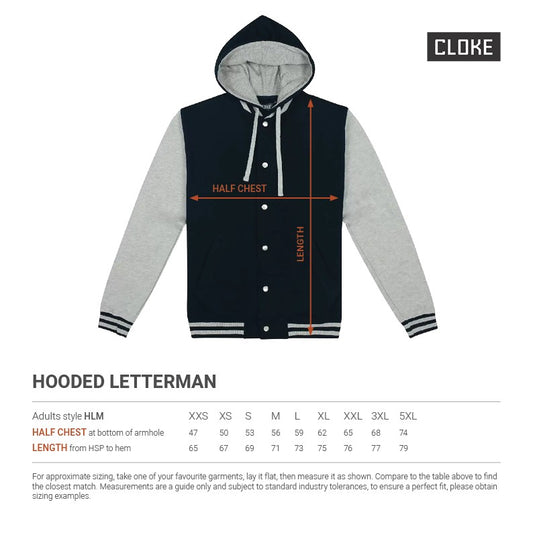 Cloke Hooded Letterman Jacket