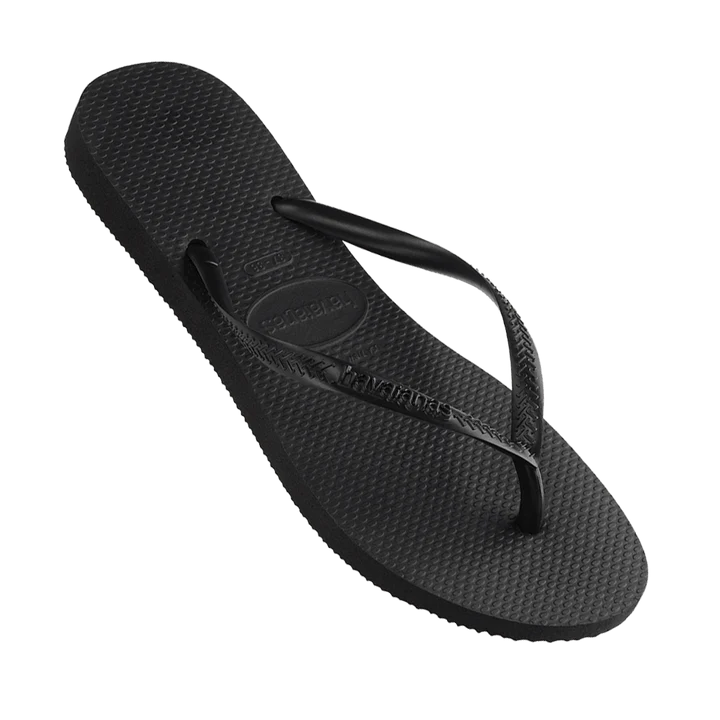 Havaianas Slim Basic Flip Flops - Ladies Black