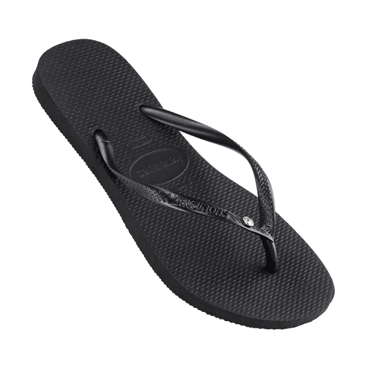 Ladies black 2025 slim havaianas