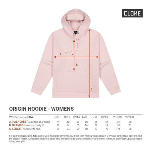Hibiscus Coast Pickleball Origin Hoodie - Ladies - Black with Small White Logo