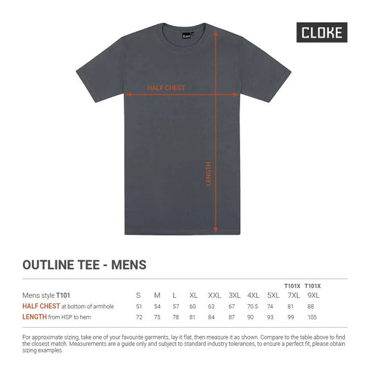 Hibiscus Coast Pickleball Outline Lifestyle T-Shirt - Mens - Grey Marle with Small Coloured Logo