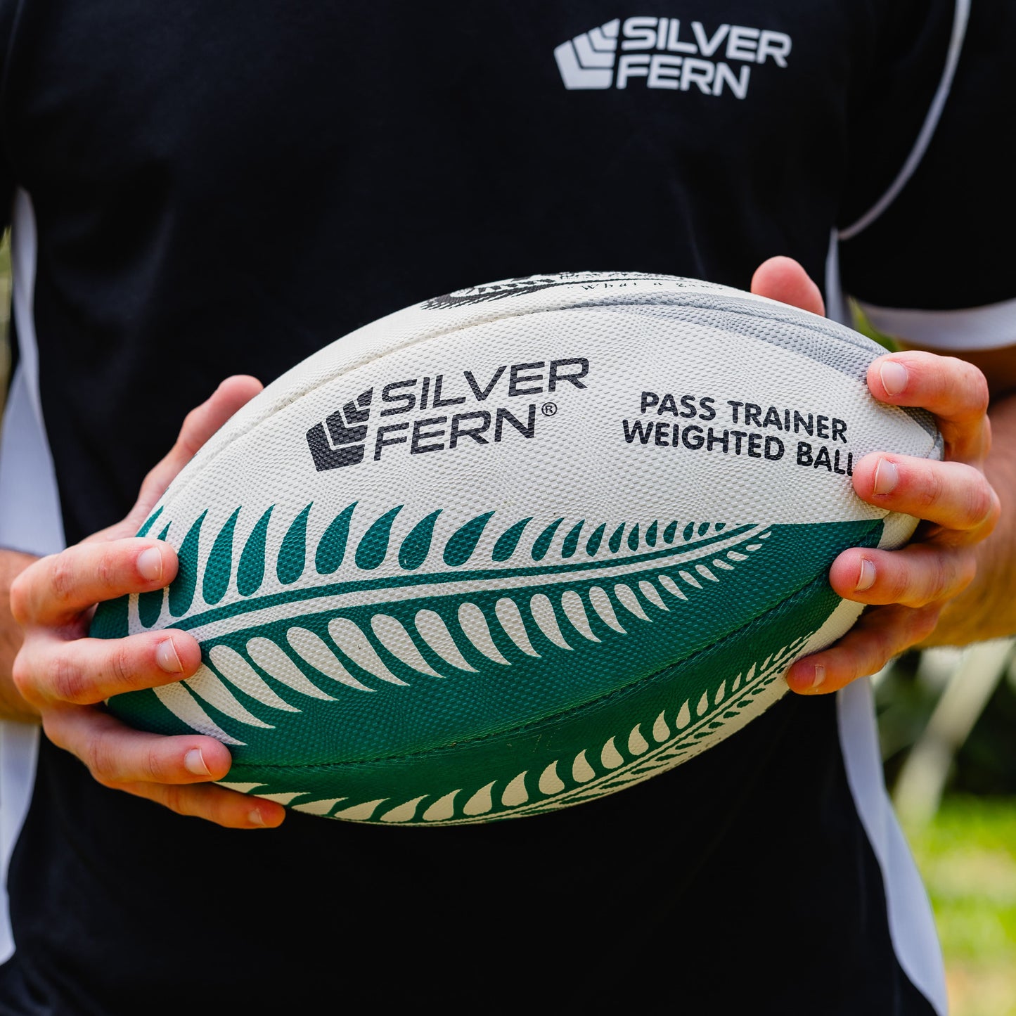 Silver Fern Rugby Training Pass Ball - Touch