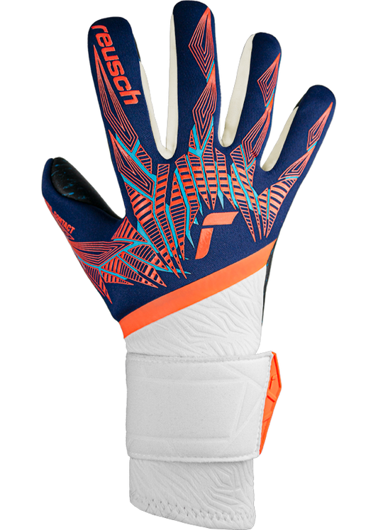 Reusch Pure Contact Fushion Goalkeeping Glove - Blue/Orange/Black