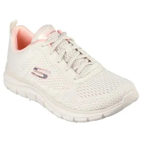 Skechers New Staple Shoe - Ladies - White/Pink