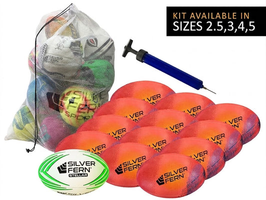 Silver Fern Rugby Ball Kit - 13 Ball