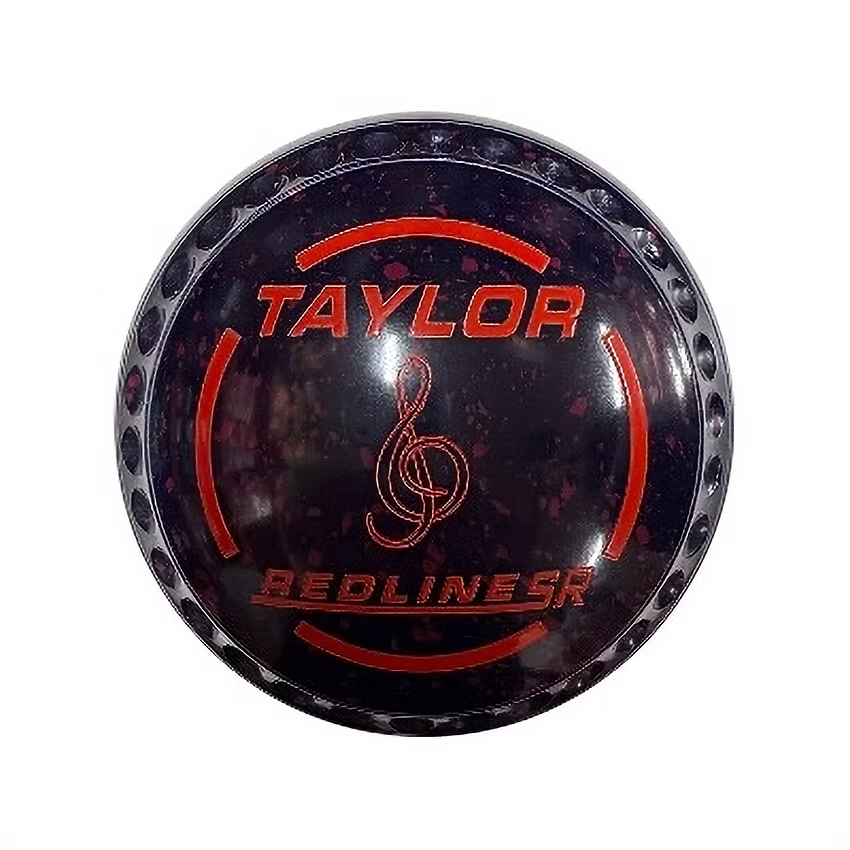 Taylor SR Redline Lawn Bowls Set - Dark Blue/Magenta, Half Pipe - Size 3