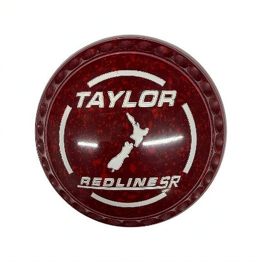 Taylor SR Redline Lawn Bowls Set - Maroon/Red, Half Pipe - Size 1