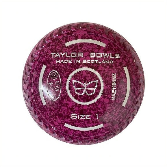 Taylor SR Redline Lawn Bowls - 'SPLIT' - Crescent Grip - Black/Diamond Magenta Pink