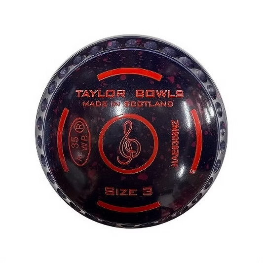 Taylor SR Redline Lawn Bowls Set - Dark Blue/Magenta, Half Pipe - Size 3