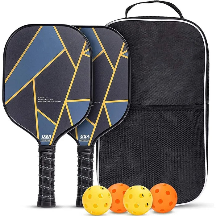 Lightning Pickleball Set - 2 x Paddles, 4 x Balls