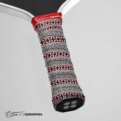 UDrippin Custom Overgrips - 3 Pack - Etta Tuionetoa Black/White/Red