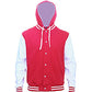 Hooded Letterman Red Web 6